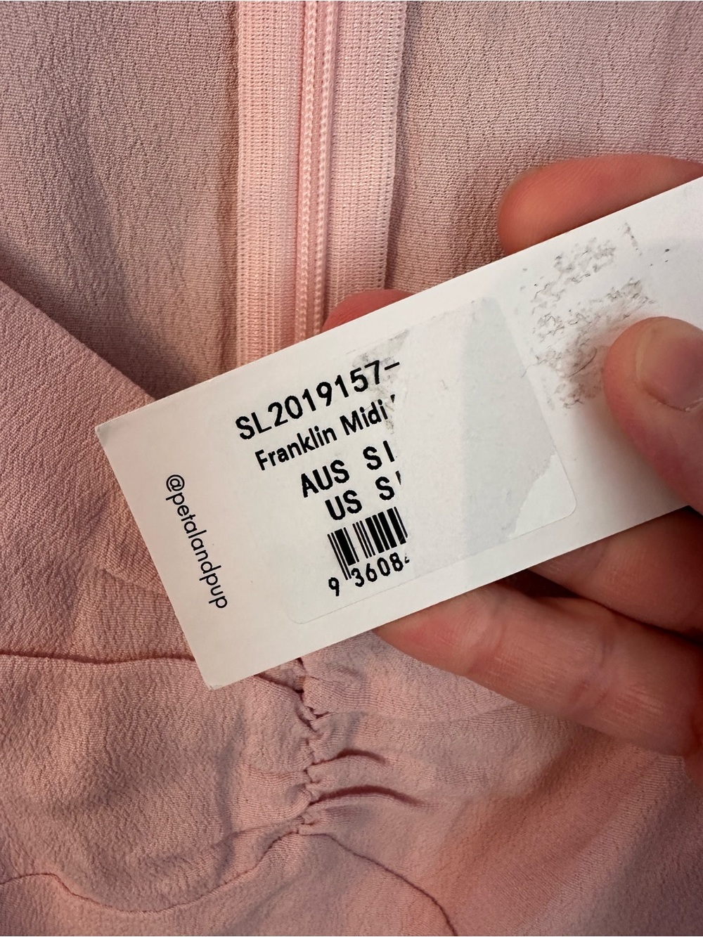 NWT Petal & Pup Womens Franklin Sweetheart Slit Midi dress Size 6 Light Pink - Picture 5 of 8
